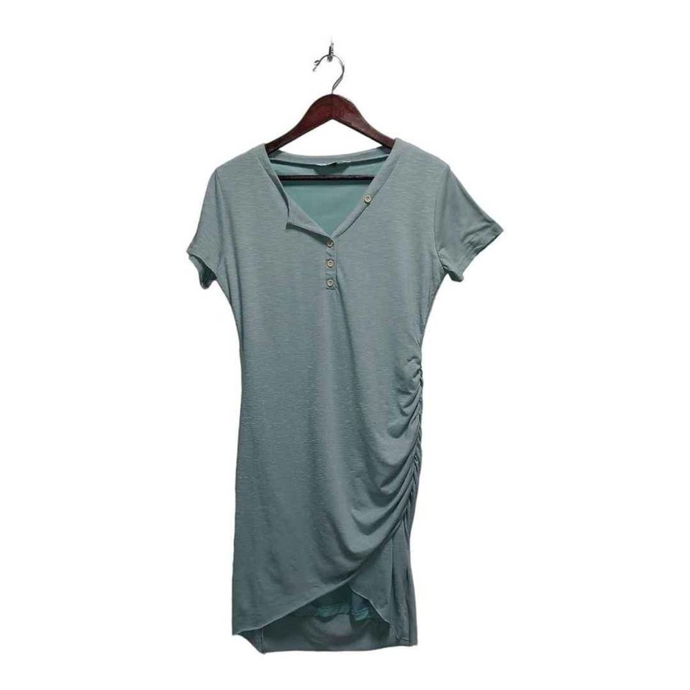 BTFBM Dress Light teal, High low, faux‎ wrap Size Medium